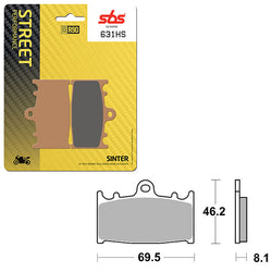 SBS PERFORMANCE HS SINTER FRONT BRAKE PAD (6250631108)