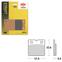 SBS PERFORMANCE HS SINTER FRONT BRAKE PAD (6250640108)