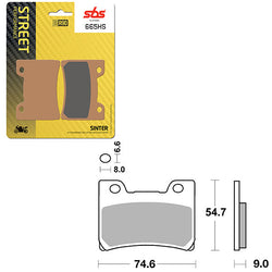 SBS PERFORMANCE HS SINTER FRONT BRAKE PAD (6250665108)