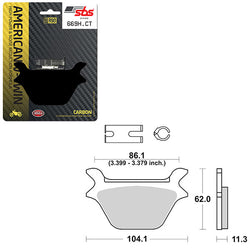 SBS HIGH POWER & NOISE REDUCTION CARBON FRONT BRAKE PAD (6510669108)