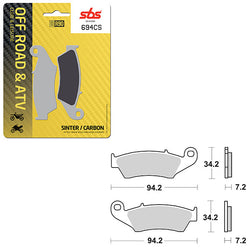 SBS CLUB, TRAILS & LEISURE CARBON BRAKE PAD (6330694108)
