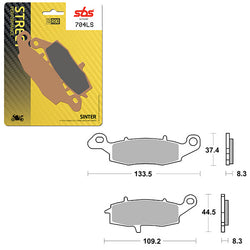 SBS PERFORMANCE LS SINTER REAR BRAKE PAD (6260704108)