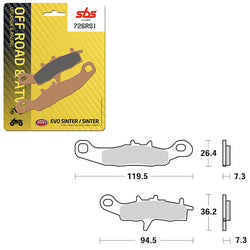 SBS ATV/UTV EVO SINTER BRAKE PAD (6280726108)