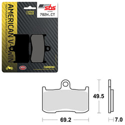 SBS HIGH POWER & NOISE REDUCTION CARBON FRONT BRAKE PAD (6510782108)