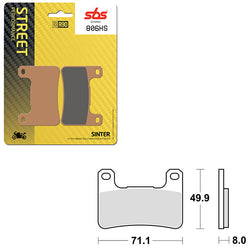 SBS PERFORMANCE HS SINTER FRONT BRAKE PAD (6250806108)