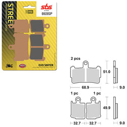 SBS SP EVO SINTER FRONT BRAKE PAD (6390869108)