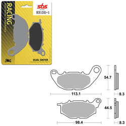 SBS DS-1 DUAL SINTER DYNAMIC RACING CONCEPT FRONT BRAKE PAD (6370931108)